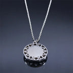 Necklace And Earrings With Blue Turkish Evil Eye Pendant necklace