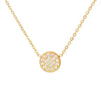 Necklace and pendant with small round birthstone April