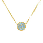 Necklace and pendant with small round birthstone December