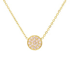 Necklace and pendant with small round birthstone October