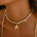Shell and starfish necklace and pendant