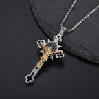 Necklace and Pendant Saint Benedict Jesus Cross style A