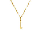 Women's necklace with initial letter and heart pendant i