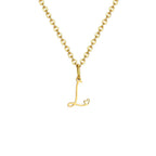 Women's necklace with initial letter and heart pendant l