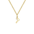 Women's necklace with initial letter and heart pendant d