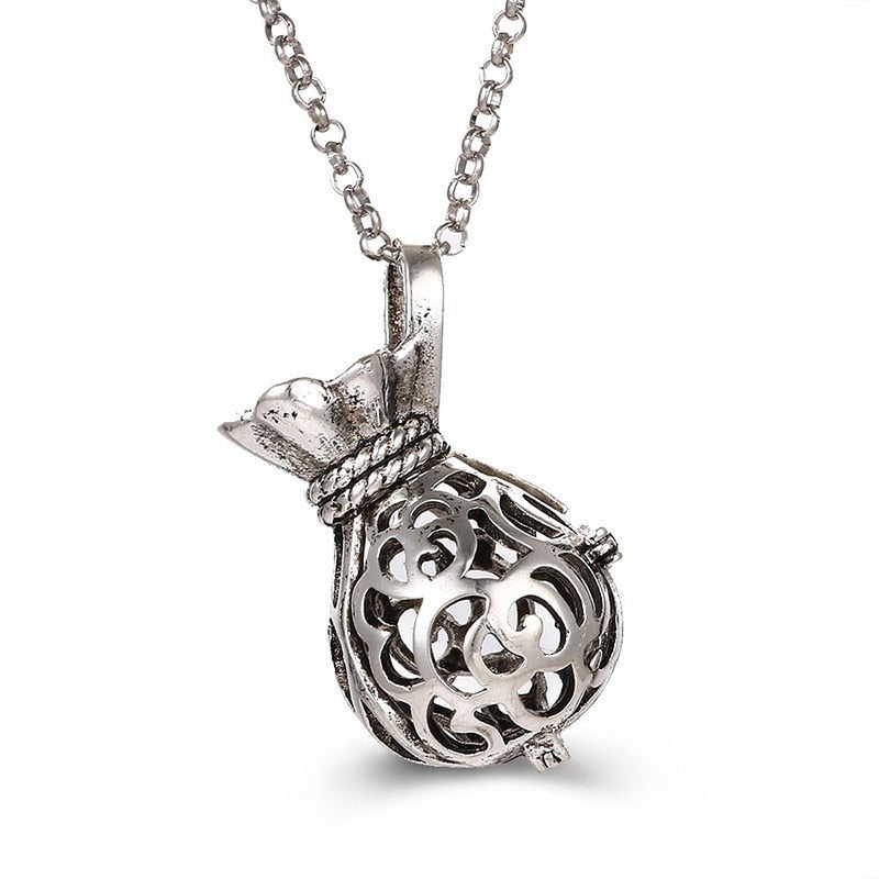 Pregnancy Bola Necklace with Hollow Pendant