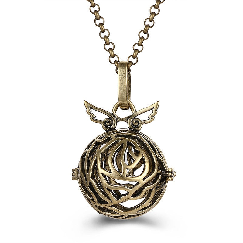 Pregnancy Bola Necklace with Hollow Pendant