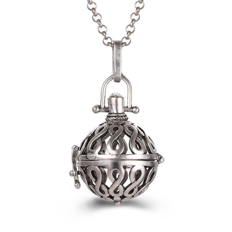 Pregnancy Bola Necklace with Hollow Pendant