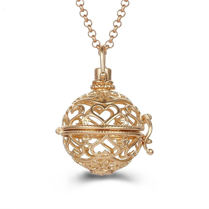 Pregnancy Bola Necklace with Hollow Pendant