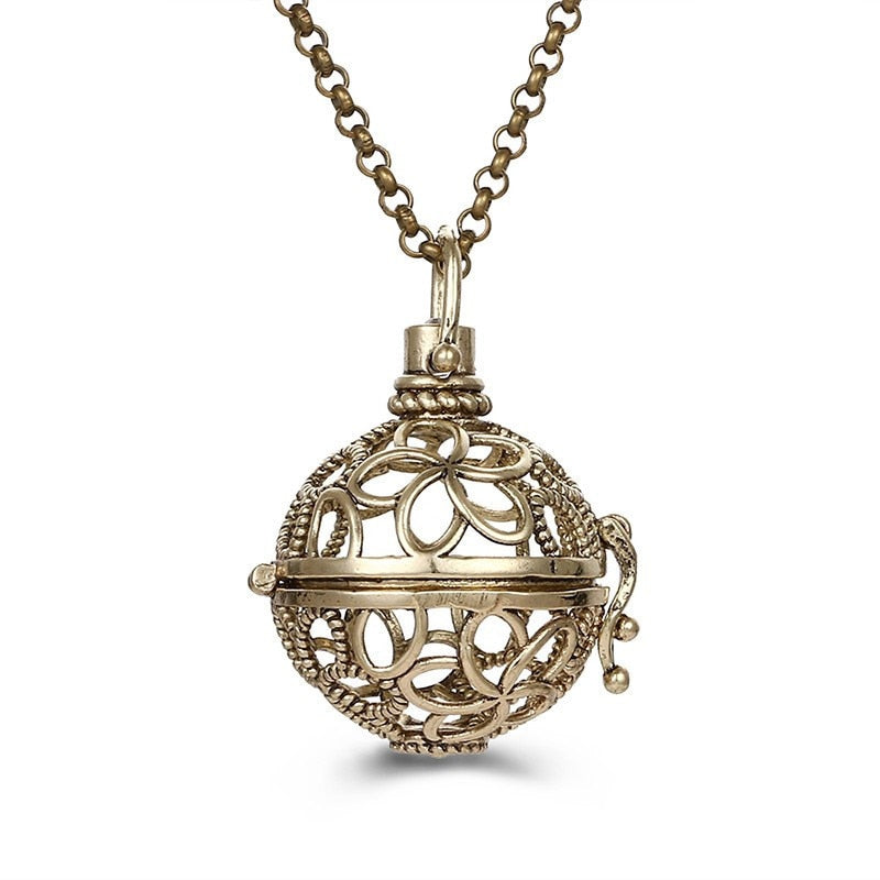 Pregnancy Bola Necklace with Hollow Pendant