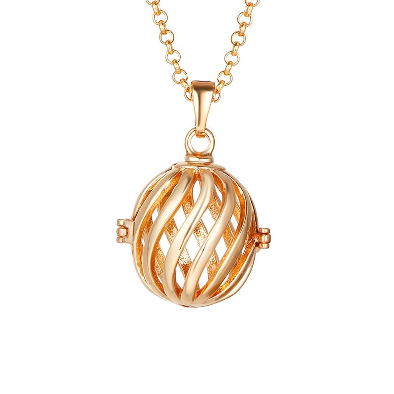 Pregnancy Bola Necklace with Hollow Pendant