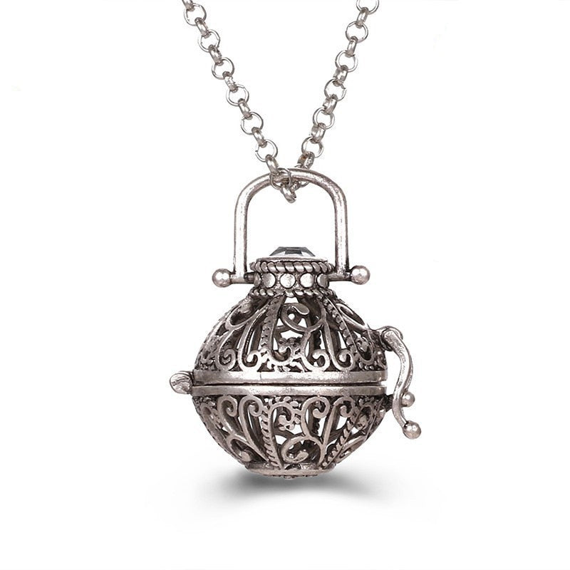 Pregnancy Bola Necklace with Hollow Pendant