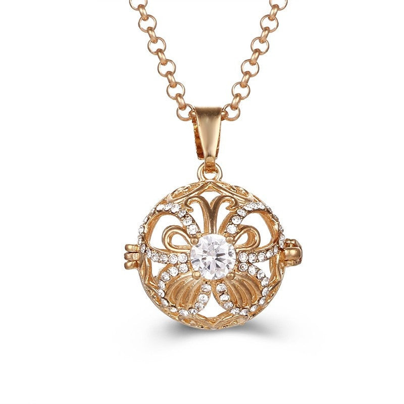 Pregnancy Bola Necklace with Hollow Pendant