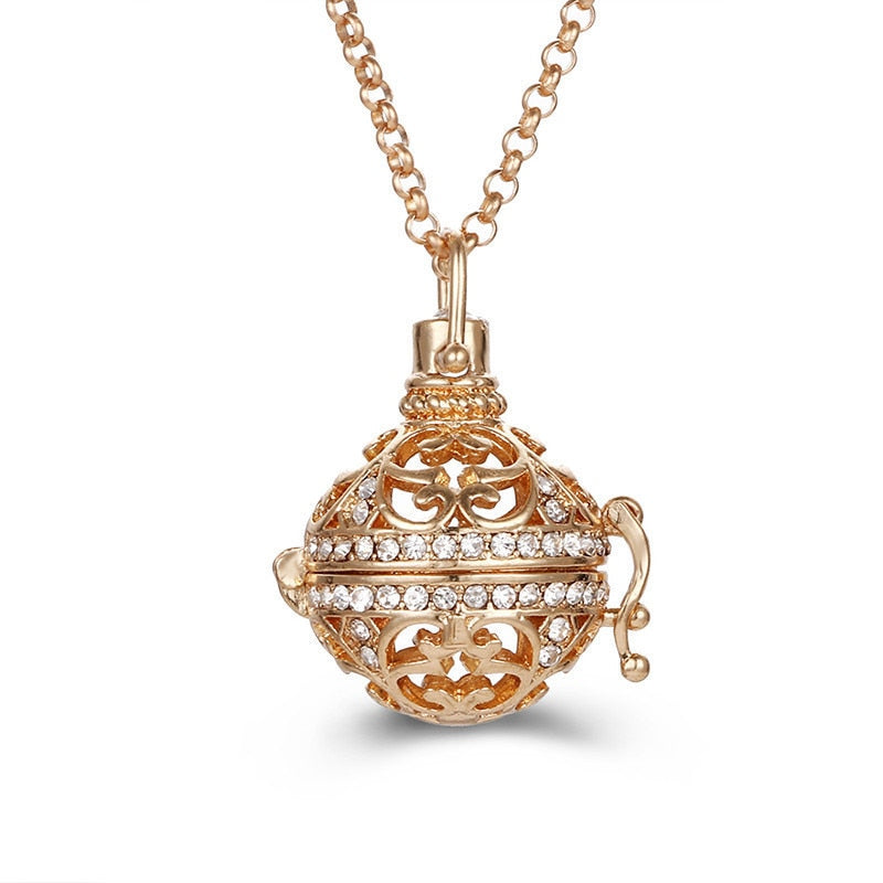Pregnancy Bola Necklace with Hollow Pendant