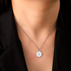 Women's Necklace Compass Pendant Rose of the Winds Cardinal Silver