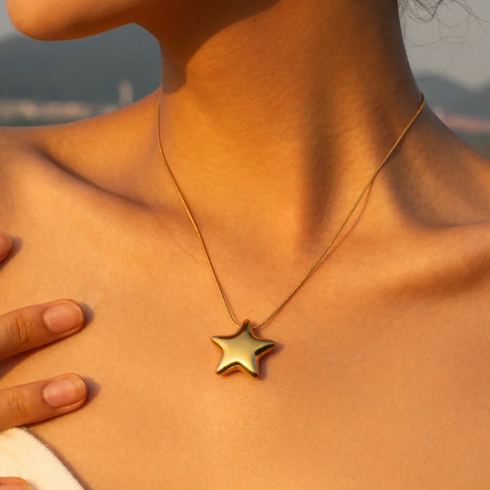 Women's Necklace Star Pendant Gold