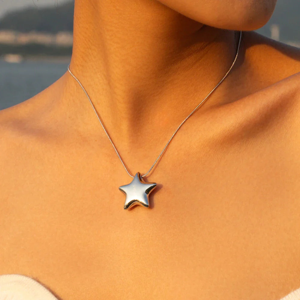Women's Necklace Star Pendant Silver