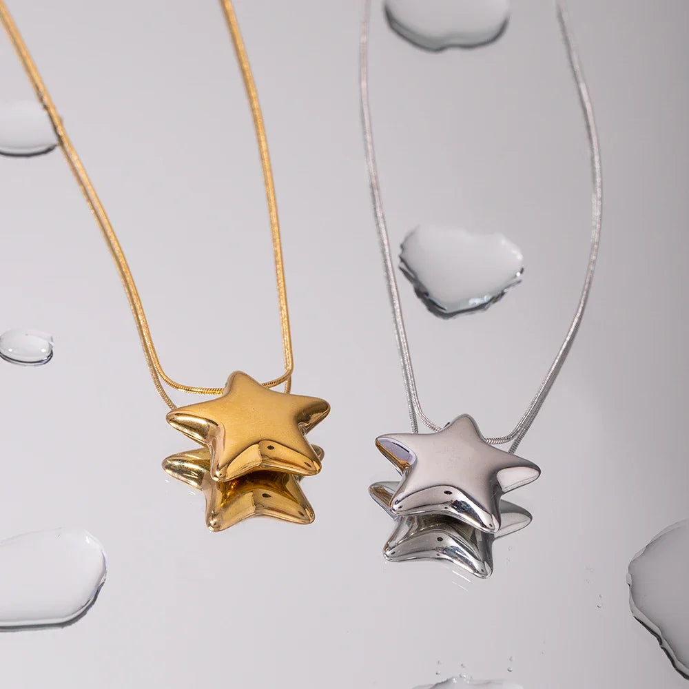 Women's Necklace Star Pendant Silver