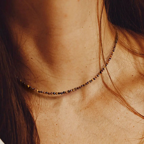 Women's Tiger Eye Stone Necklace