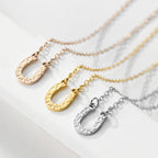 Horseshoe Iron Necklace Lucky Pendant Horseshoe