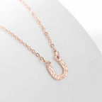 Horseshoe Iron Necklace Lucky Pendant Horseshoe rose gold
