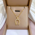 Iron Horseshoe Necklace Lucky Horseshoe Pendant