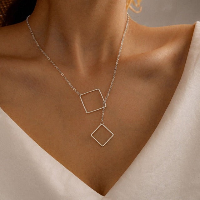 Geometric Necklace Women silver
