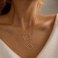 Geometric Necklace Women gold