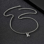 Men's necklace with initial pendant