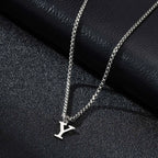 Men's necklace with Y initial pendant