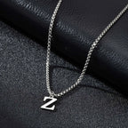 Men's necklace with Z initial pendant