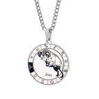 Horoscope Necklace Zodiac Constellation Pendant Silver Aries