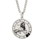 Horoscope Necklace Zodiac Constellation Pendant Silver Leo