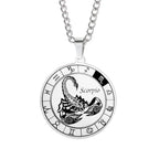 Horoscope Necklace Zodiac Constellation Pendant Silver Scorpio