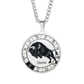 Horoscope Necklace Zodiac Constellation Pendant Silver Taurus