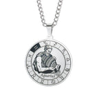 Horoscope Necklace Zodiac Constellation Pendant Silver Aquarius