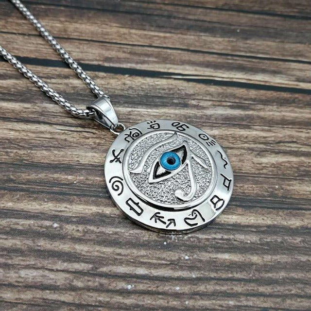 Egyptian Horus Necklace Silver