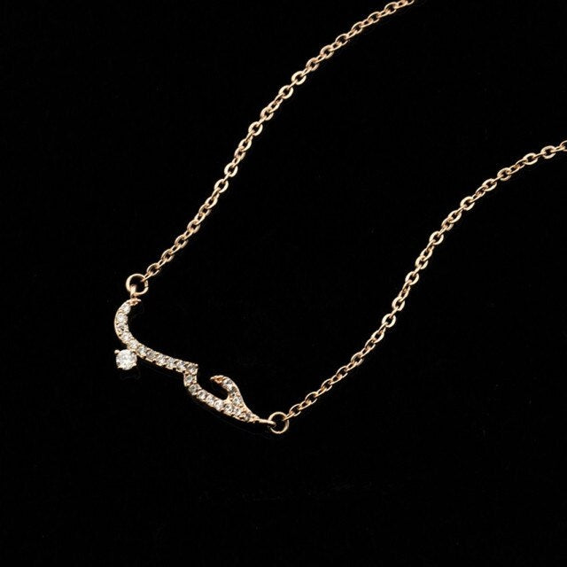 Islam Necklace Muslim Arab Woman Rose Gold