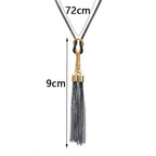 Long necklace with knot pendant for women