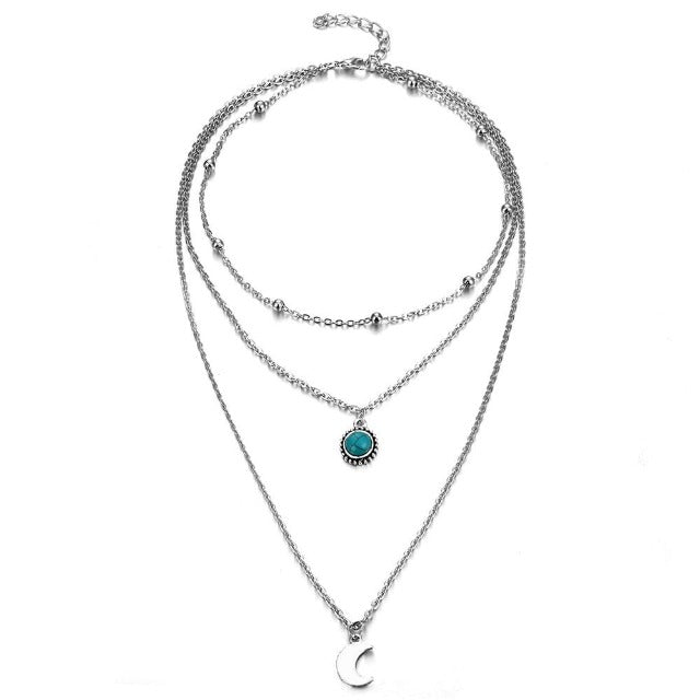 Silver Moon Necklace for women