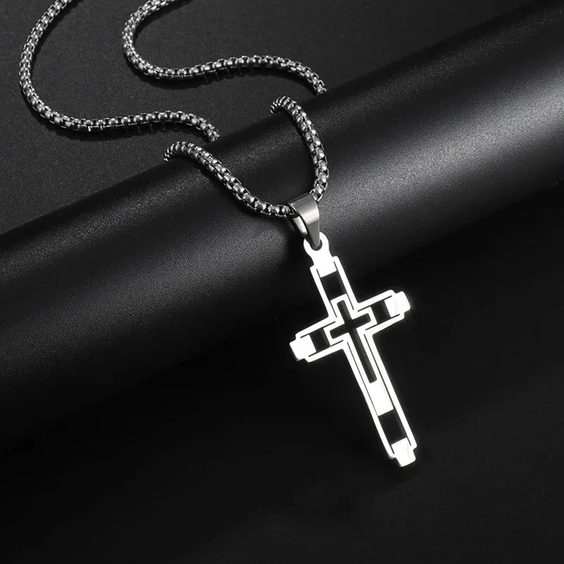 Silver Cross Necklace & Pendant