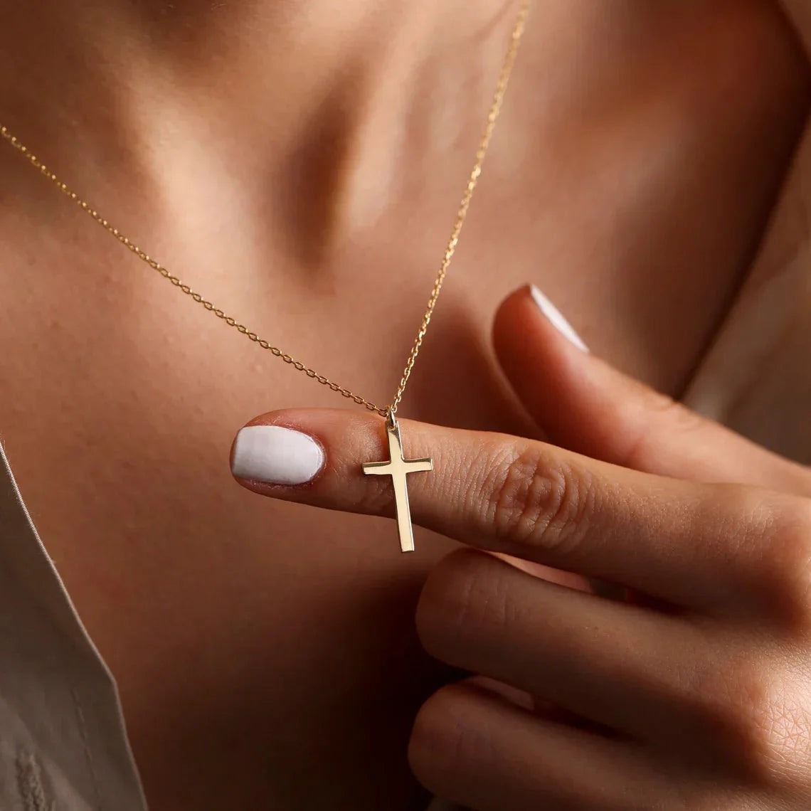 Necklace & Cross Pendant Woman gold