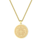 Medusa Gorgon Greek gold Necklace