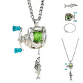 Creative mini fishing lure necklace - reel pendant