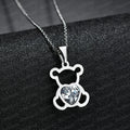 Stone Bear Necklace Silver