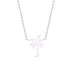 Palm Tree Necklace Gold & Silver for Women silver