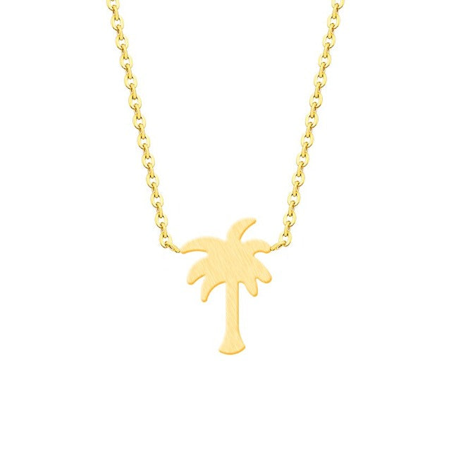 Palm Tree Necklace Gold & Silver for Women gold