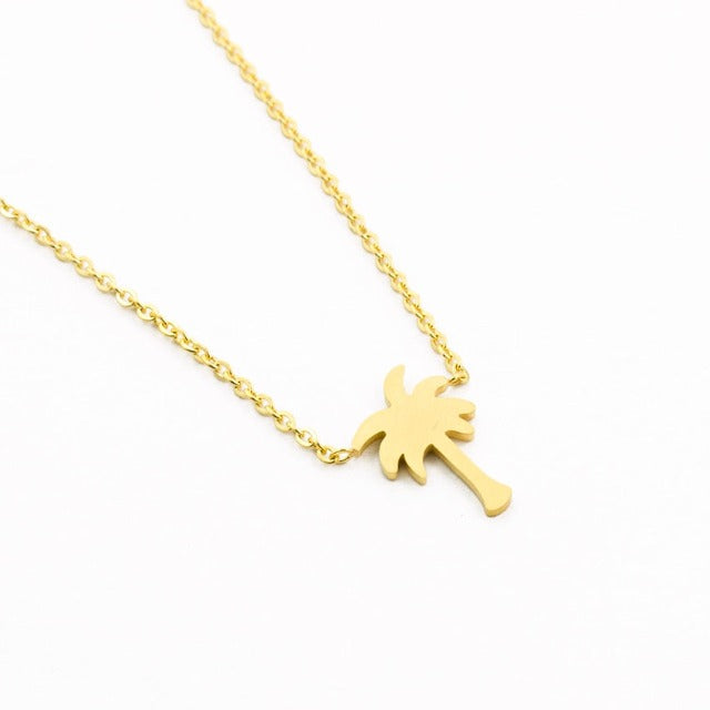 Palm Tree Necklace Gold & Silver for Women gold