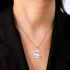 Cute Panda Necklace Silver