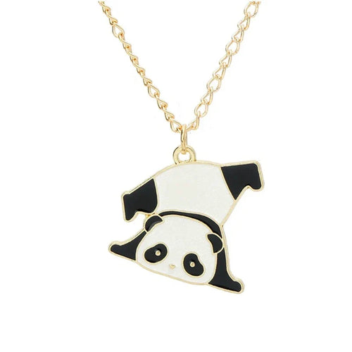 Gold Panda Pendant Necklace A